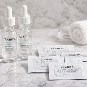 Clarity Rx Hyaluronic Acid Serum Duo + Eye Samples NEW